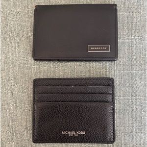 Burberry and Michael Kors card holders